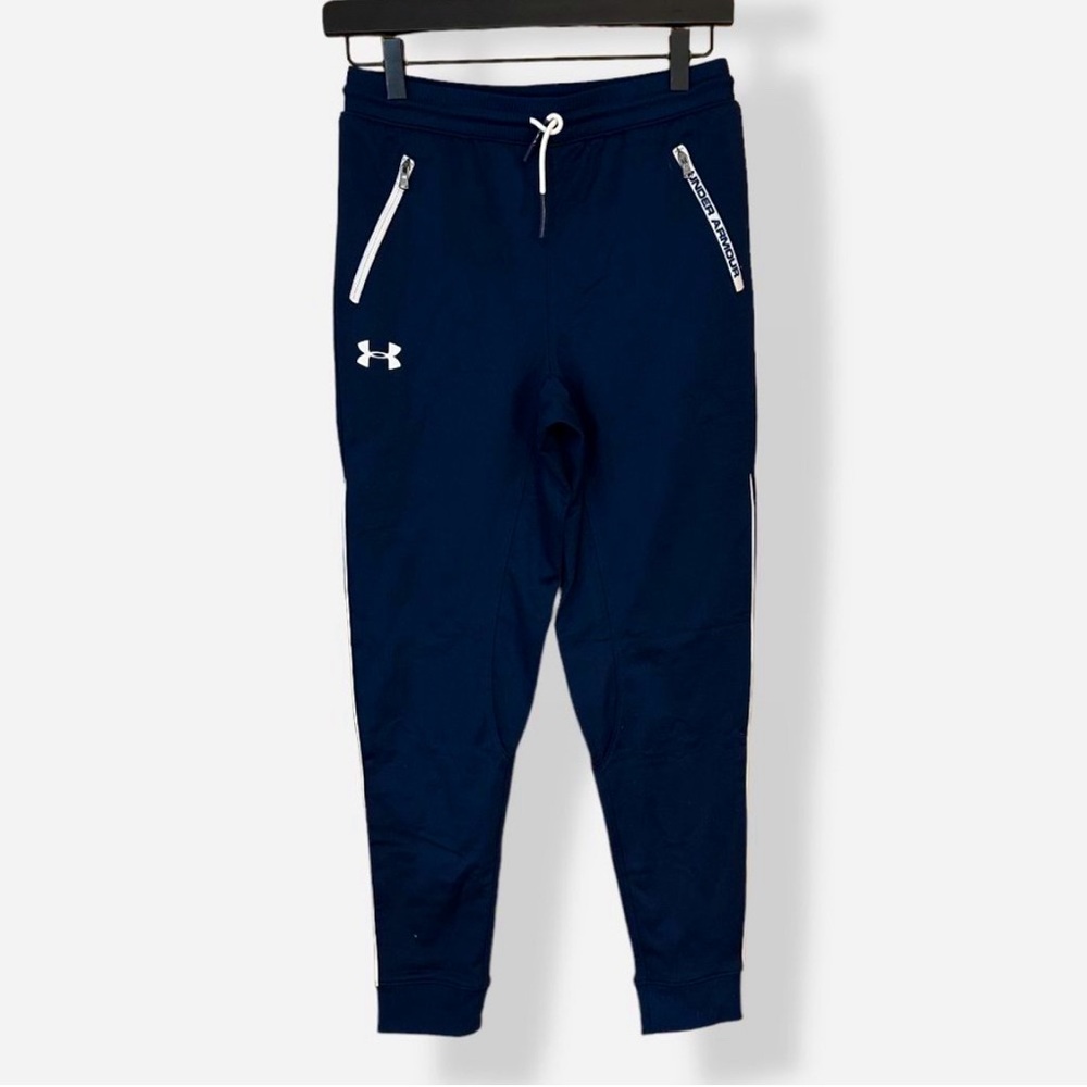 Under Armour Navy Blue Tapered Jogger Pants YLG